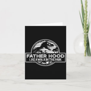 Fatherhood Like A Walk In The Park Retro Dinosaur Card