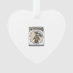 Fatherhood Vintage Skeleton Cowboy Dad Shirt Desig Ornament