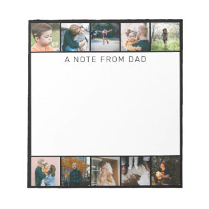 Father's Day 10 Photo Collage Notepad