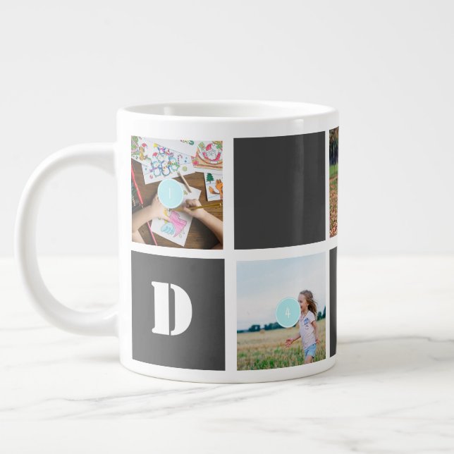 Father's Day 10 Photos Dad Collage Mug (Left)