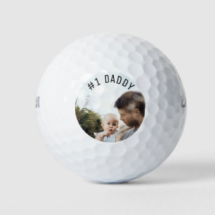 Father's Day #1 Daddy Custom Photo Golf Balls