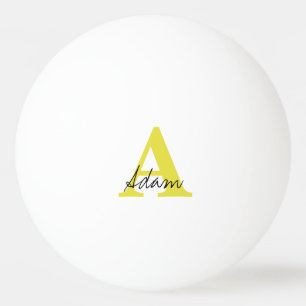 Fathers Day 2024 Gold Monograms Custom Name Gift  Ping Pong Ball