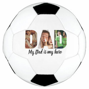 Father's Day 3 Photo Personalised Modern Soccer Ball