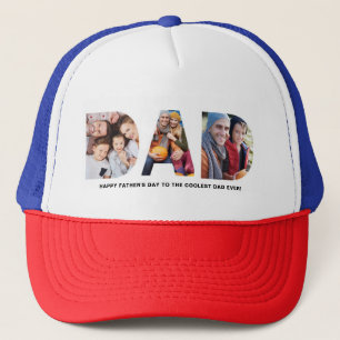 Father's Day 3 Photo Personalized Trucker Hat