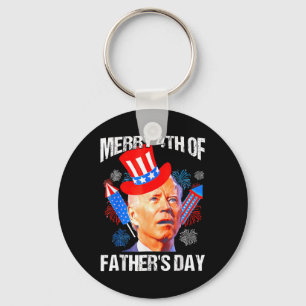 Fathers Day 4th Of July Funny Joe Biden Memorial D Key Ring
