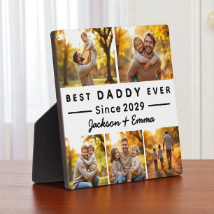 Father's Day 5 Photo Collage Best Daddy Ever  Plaque