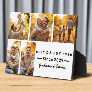 Father's Day 5 Photo Collage Cute Best Daddy Ever  Plaque