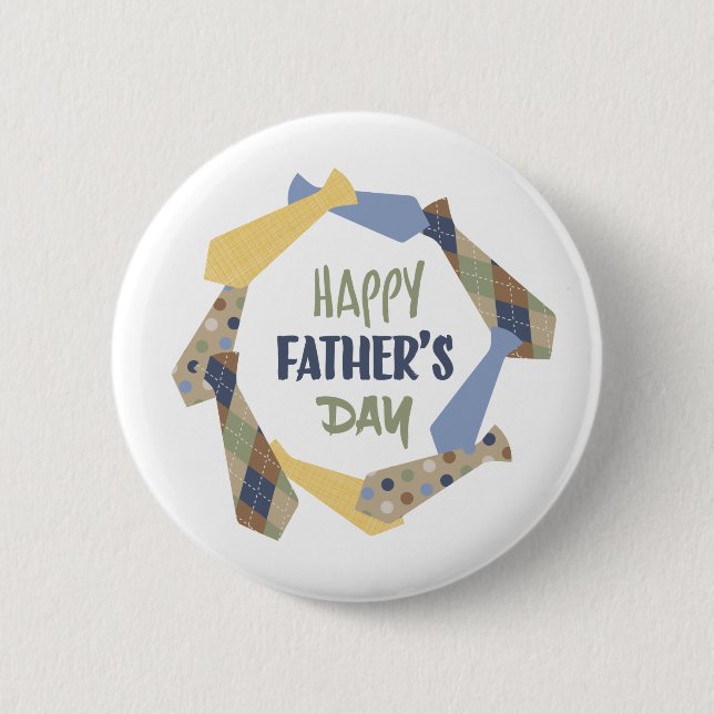 Father's Day 6 Cm Round Badge (Front)