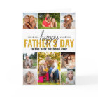 Fathers Day 8 Photo Collage Personalised Card
