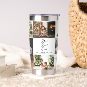 Fathers Day 8 Photos Collage Best Dad Ever Insulated Tumbler