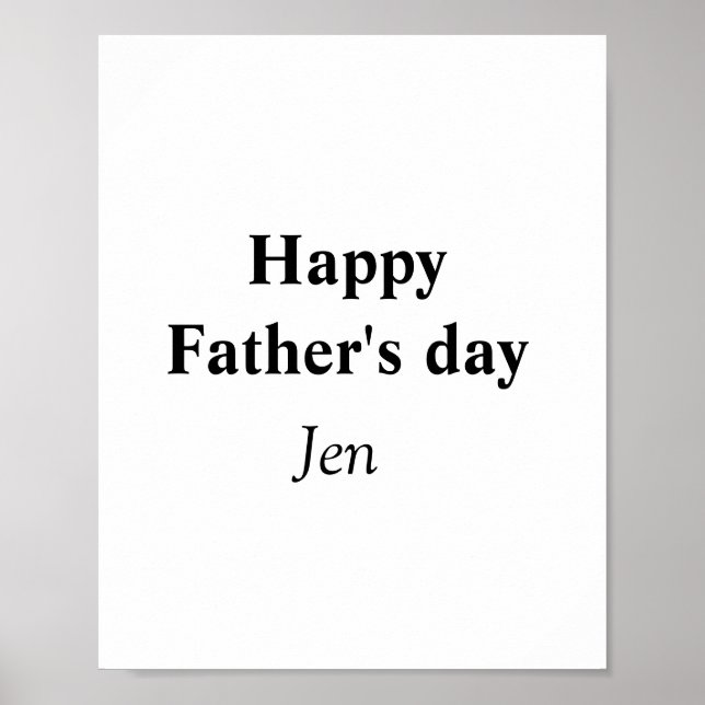 fathers day add your name text image editable  inv poster (Front)