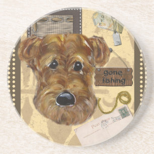 FATHER'S DAY AIREDALE COASTER