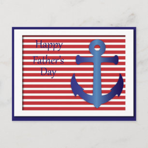 Father's Day Anchor Nautical Postcard
