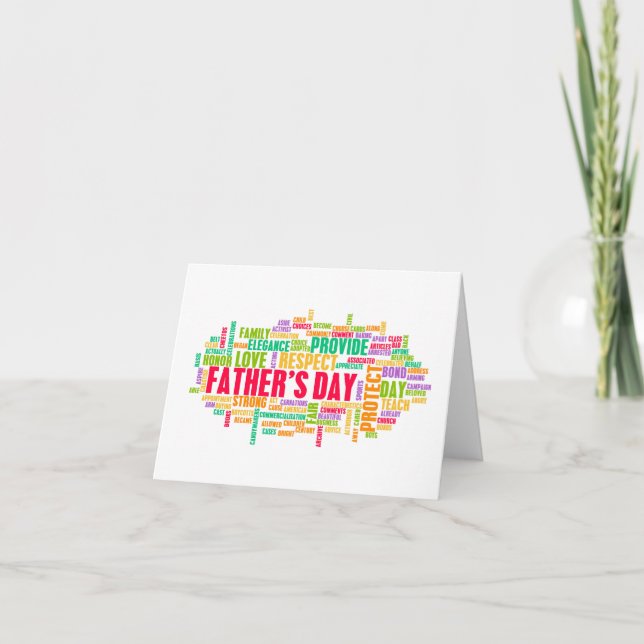 Father's Day As a Special Day with Words Card (Front)
