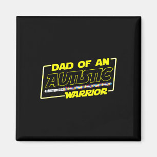 Father's Day Autism Warrior Awareness Dad For Men  Magnet