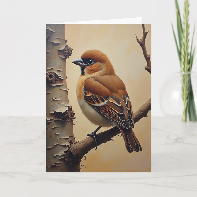 Fathers Day Avian Portrait Card (Front)