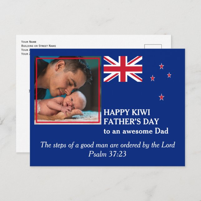 Father's Day AWESOME DAD New Zealand Postcard (Front/Back)