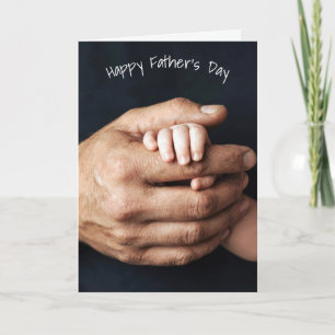 Father's Day Baby and Daddy's Hands Card