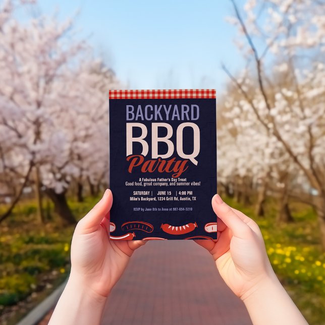Father's Day Backyard BBQ Party Invitation (Creator Uploaded)
