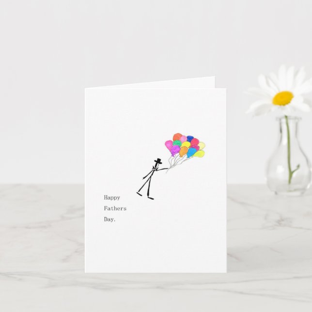 Fathers Day Balloons Card (Small Plant)