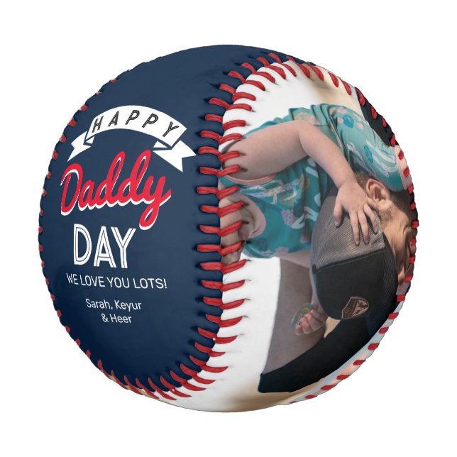 Father's Day Baseball Gift For Dad Custom Photo  (Angled)