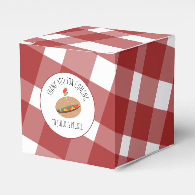 Father's Day BBQ Picnic Event Sandwich Favour Box (Front Side)