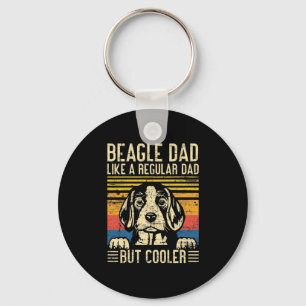 Father's Day Beagle Dog Dad Key Ring