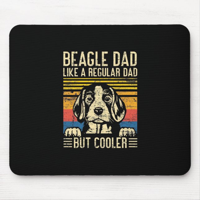 Father's Day | Beagle Dog Dad Mouse Pad (Front)