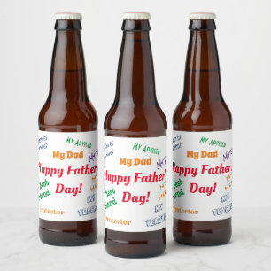 Father's Day Beer Bottle Label