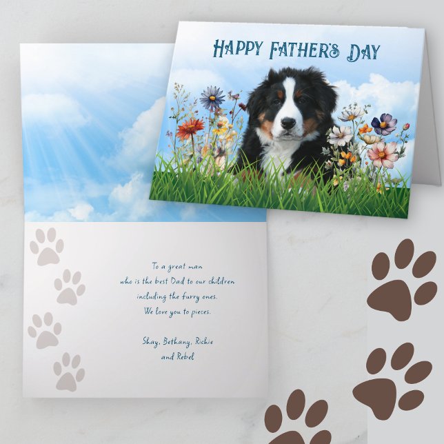 Fathers Day Bernese Mountain Dog From Family Card (Creator Uploaded)