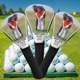 Father's Day   Best Dad By Par Photo Personalised  Golf Head Cover