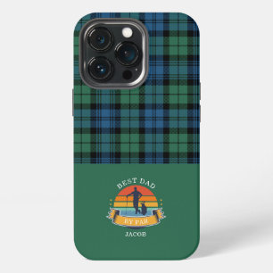 Fathers Day Best Dad By Par Plaid Tartan Custom iPhone 13 Pro Case