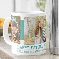 Fathers Day Best Dad Ever 3 Photo Teal