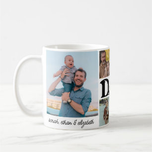 Father's day Best Dad Ever 6 photo collage Coffee Mug