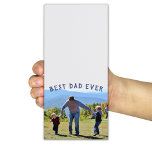 Father's Day Best Dad Ever Add a Photo Magnetic Notepad<br><div class="desc">Looking for a unique and personalised gift for your dad this Father's Day? This cute photo notepad is perfect for jotting down notes, making to-do lists, or writing reminders. What makes it truly special is the option to customise it with a photo and message of your choice, making it a...</div>