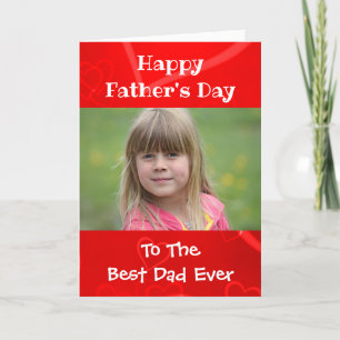 Father's Day Best Dad Ever Child Kids Photo Holiday Card