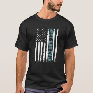 Father's Day Best Dad Ever Gift With US American F T-Shirt