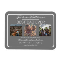 Fathers Day Best Dad Ever Grey Three Photo