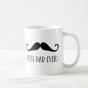 Father's Day Best Dad Ever Moustache Coffee Mug