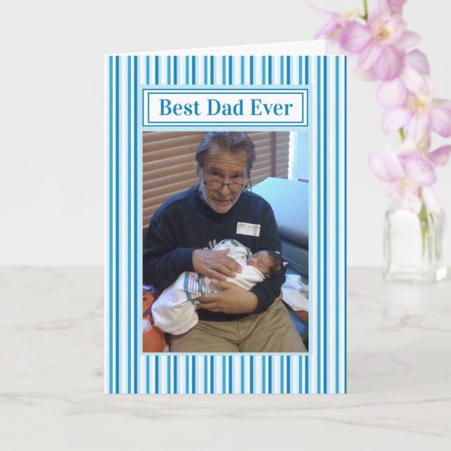 Father's Day Best Dad Ever Picture Card (Orchid)