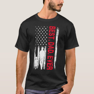 Father's Day Best Dad Ever With Us American Flag M T-Shirt