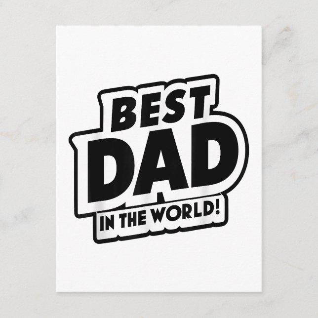 Father's Day Best Dad In The World Enclosure Card (Front)