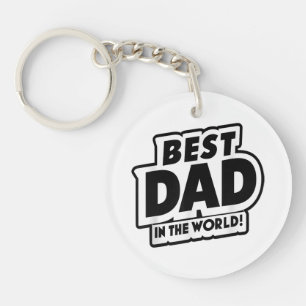 Father's Day Best Dad In The World Key Ring