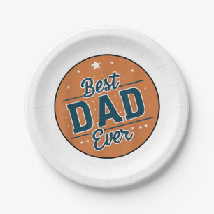 Father's Day Best Dad In The World Paper Plate