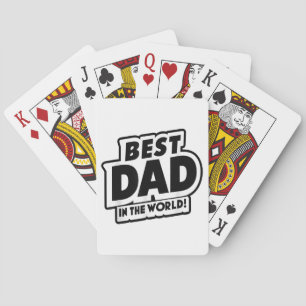 Father's Day Best Dad In The World Playing Cards