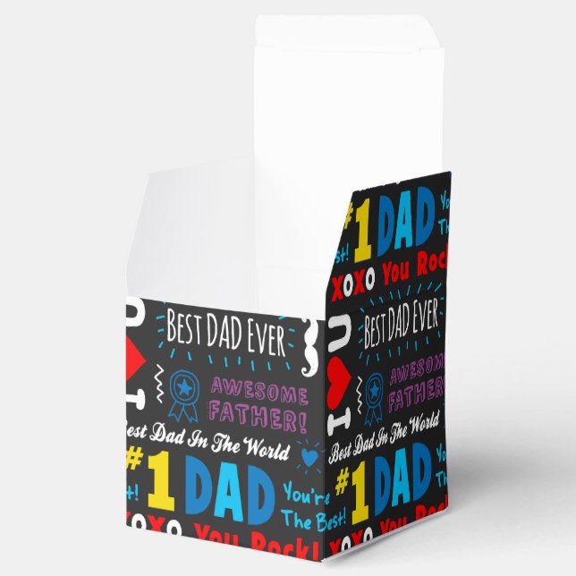 Father's Day Best Dad Sayings Favour Box (Opened)