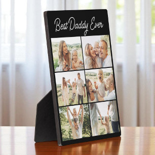Father's Day Best Daddy Ever 6 Photo Collage Plaque