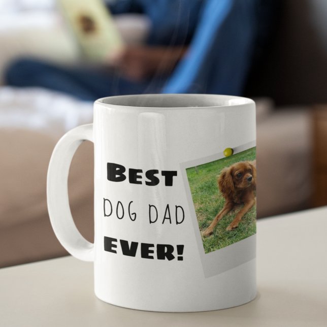 Father's Day Best Dog Dad Ever Photo Collage Mug (Creator Uploaded)