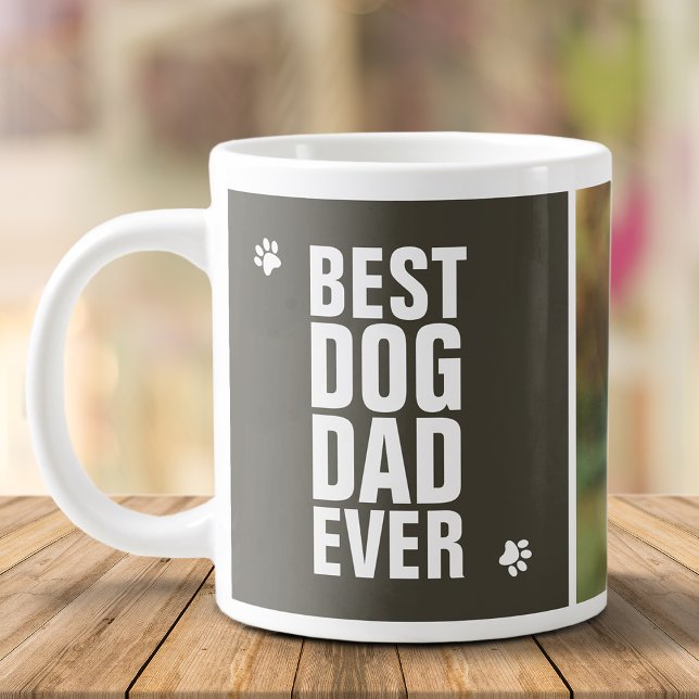 Fathers Day Best Dog Dad Ever Photo Large Coffee Mug (Creator Uploaded)