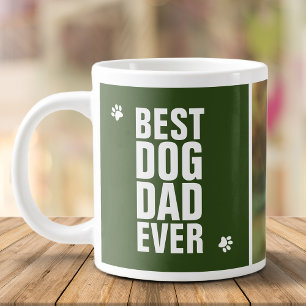 Father's Day Best Dog Dad Ever Photo Large Coffee Mug